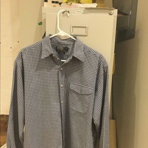 Blue-grey long sleeve men's button down